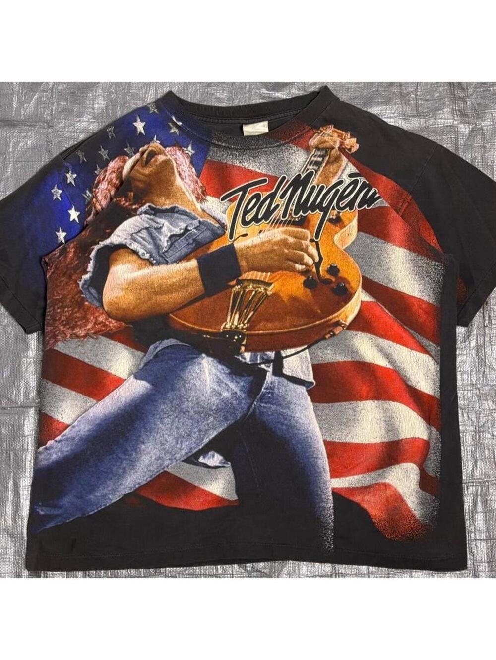 1996 Ted Nugent USA Flag Tee